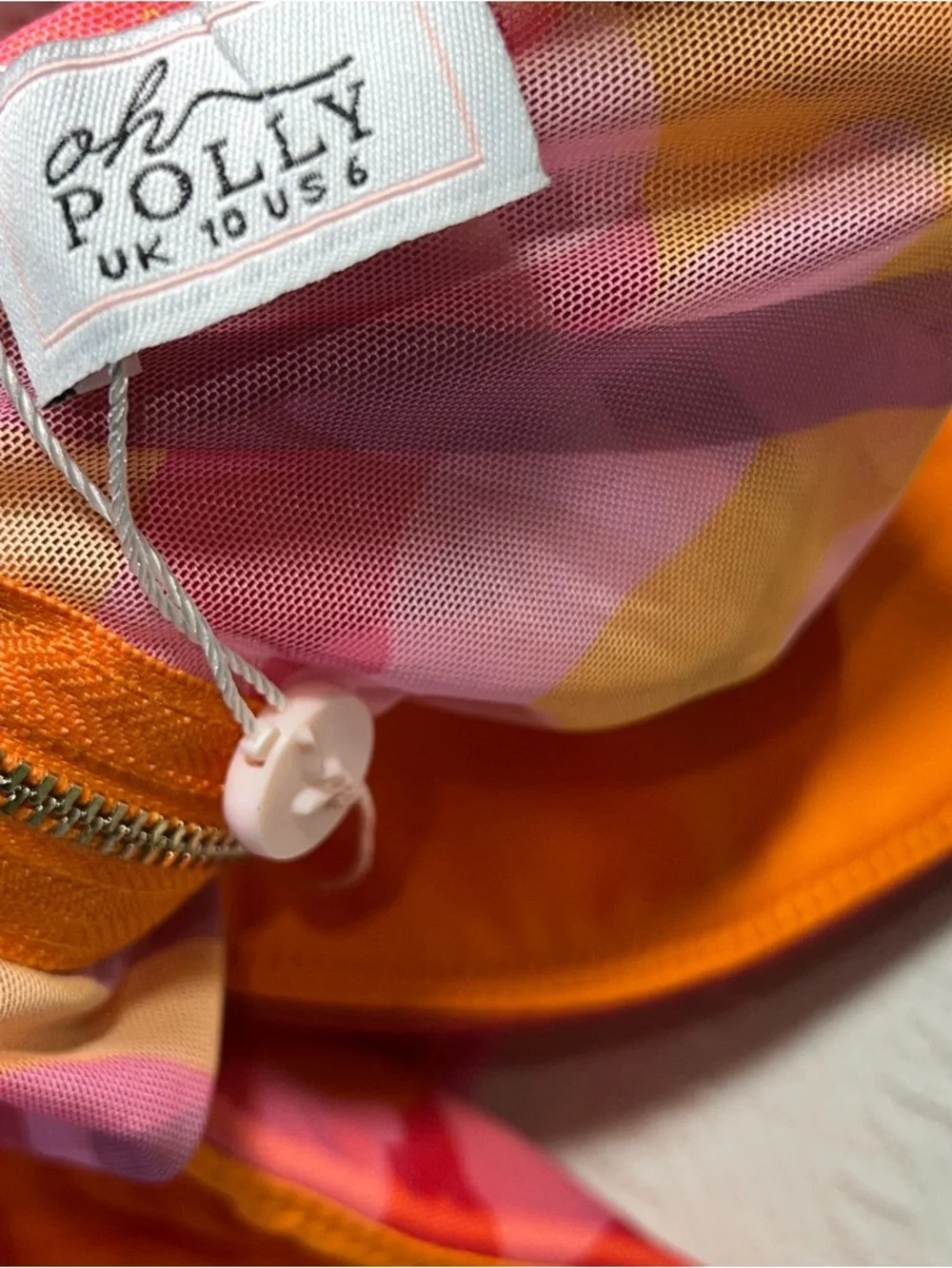 Oh Polly Halter Top M Open Back Y2K Preppy Minimalist Vacation Resort Beach NWOT - Picture 5 of 6